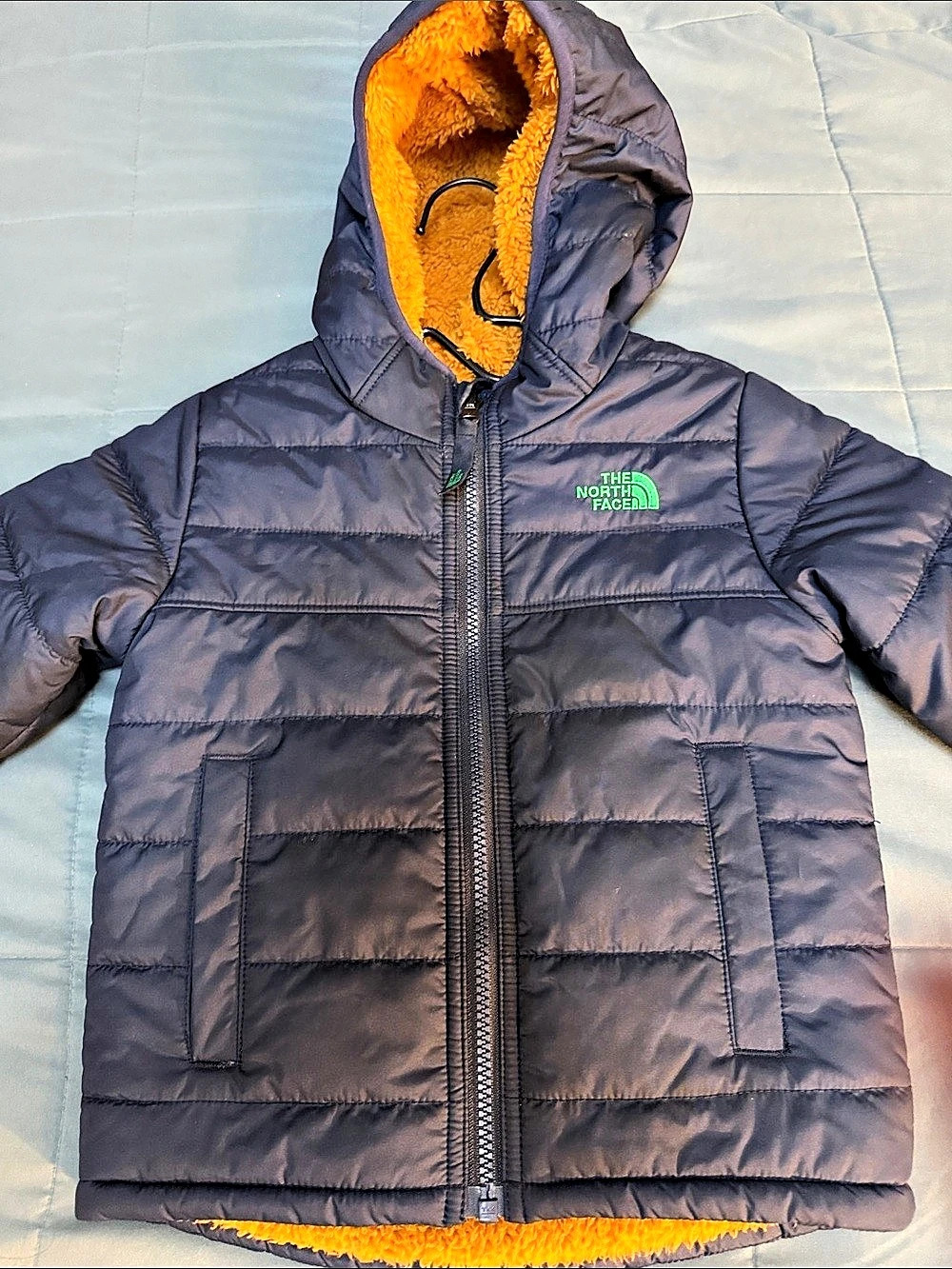 The North Face Reversible Mossbud Swirl Jacket Blue & Orange